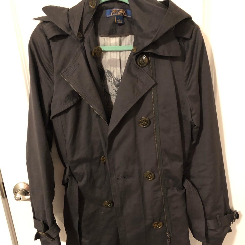 Dark grey rain jacket